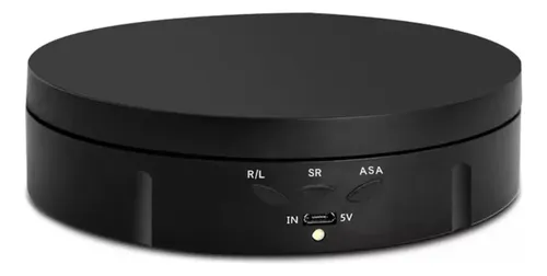 Plataforma Giratoria Eléctrica 360° Para Fotografía De Producto - Carga 15kg, Velocidad Ajustable, USB O Pila - Fondo Incluido