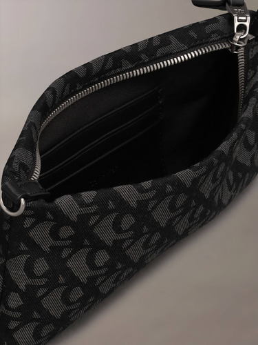Bolsa Calvin Klein Crossbody Para Mujer Con Monograma Negro