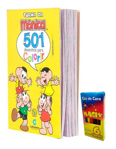 Turma Da Mônica 501 Desenhos Para Colorir Colorir + Giz Cera