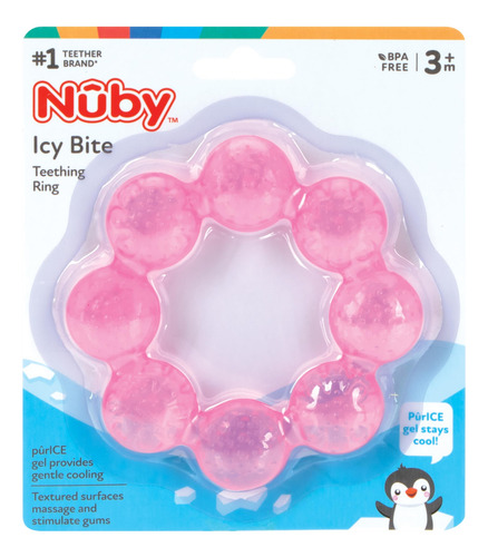 Anillo Para Chupetes Teether Nuby Icybite, 1 Unidad, Los Col