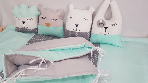 Set De Chichonera + Acolchado Animalitos Light Funcional