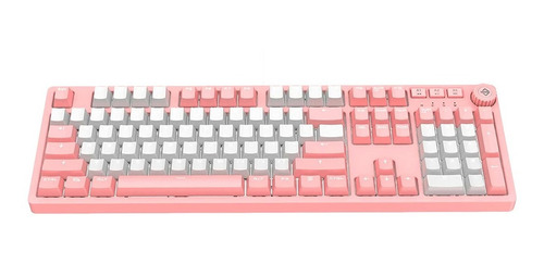Imagen 1 de 7 de Teclado Mecánico Retroiluminado Rosa Switch Red- Ajazz Ak515
