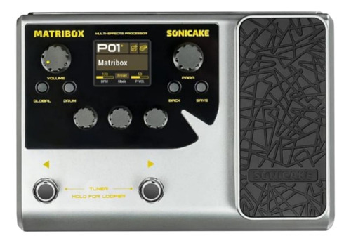 Pedaleira Sonicake Matribox (nova Versão Da Valeton Gp100) C Prateado