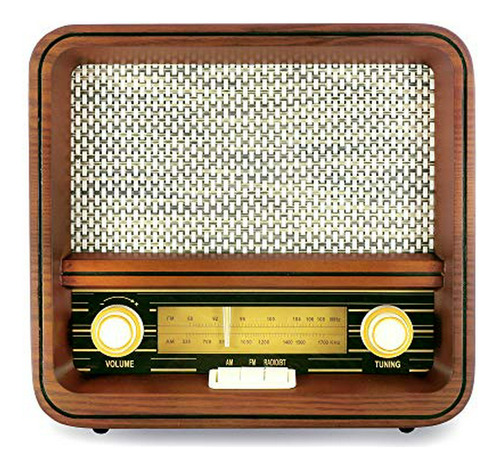 Fuse Vintage Retro Bluetooth Amfm Radio Speaker + Exterior D