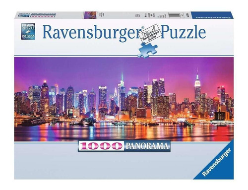 Rompecabezas Ravensburger Panoramic Luces de Manhattan 15078 de 1000 piezas