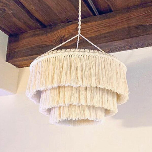 Pantalla De Lámpara De Macramé, Pantalla De 30cmx40cm