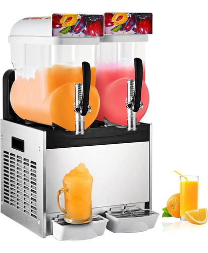 Maquina Granizados Bebidas Frias Cocteles 2x15 L Vevor 770 W