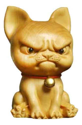 Estatua De Perro De Madera Tallada Estatuilla De Animal
