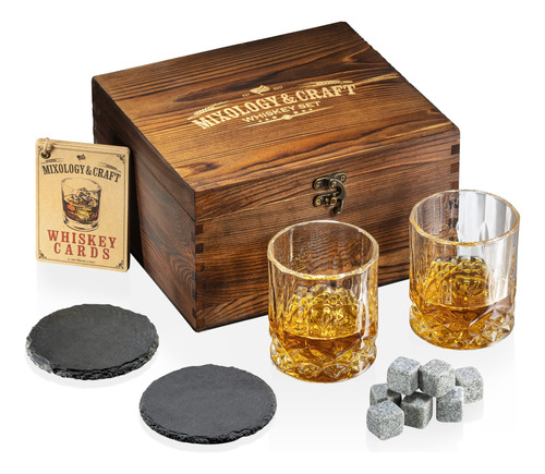 Mixology & Craft Whiskey Stones Gift Set For Men | Pack Of .