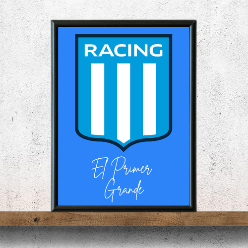 Cuadro Decorativo Racing El Primer Grande Con Vidrio 30x40cm