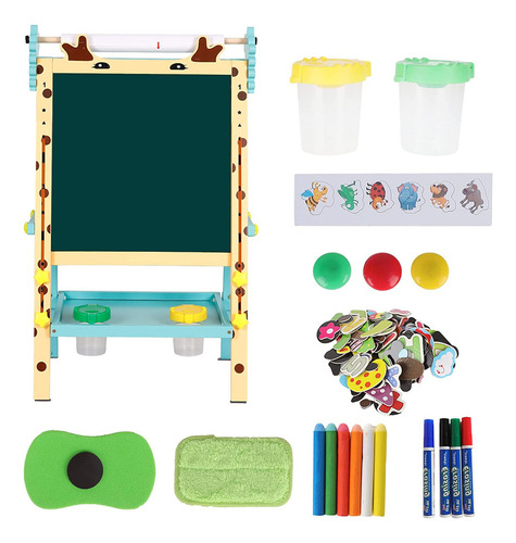 Caballete Para Niños Con Rollo De Papel Pizarra Blanca De Do