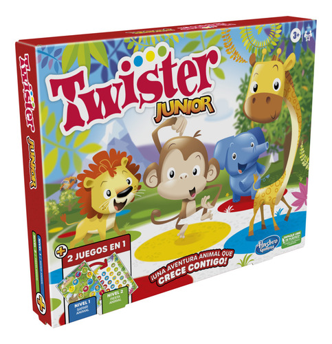 Juego Infantil Twister Junior Con Animales Universo Binario