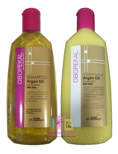 Kit De Shampoo Y Acondicionador Sin Sal De 500 Ml Obopekal