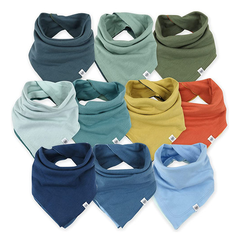 Honestbaby Baby Organic Cotton Bandana Babera Bib Multi-pack