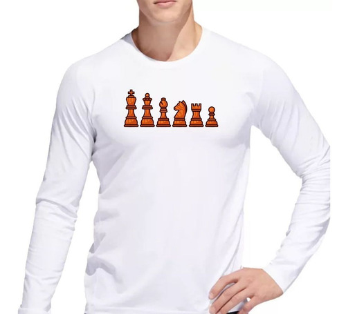 Remera De Hombre Ajedrez Game Play Juego Marron Ml