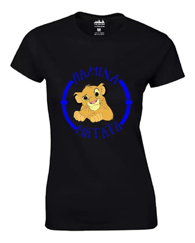 Baby Look Camiseta Feminina Algodão Hakuna Matata Rei Leão