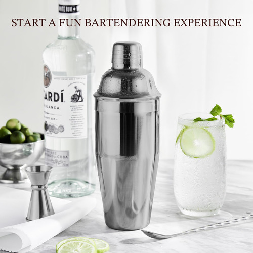 Juego De Coctelera De Acero Inoxidable 710ml Con Accesorios
