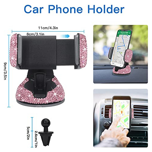 Set De Accesorios Brillantes Automóvil Mujeres, Gancho...