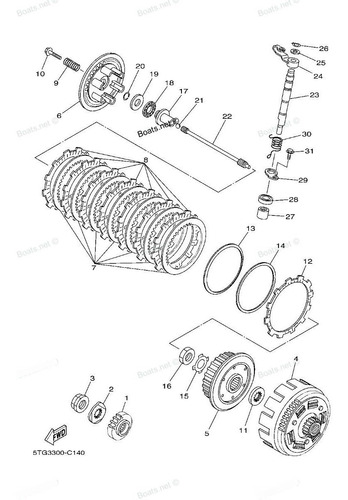 Reten Leva Embrague Yamaha Yfz 450 Original Grd Motos!