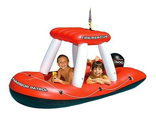 Barco Bombero Inflable Con Pistola De Agua Para Piscina