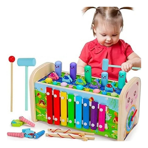 7 Em 1 Brinquedo Educativo De Xilofone De Madeira Montessori