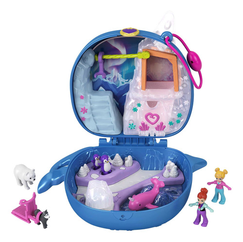 Polly Pocket Juego De Juego, Juguete De Viaje Con 2 Micro M.