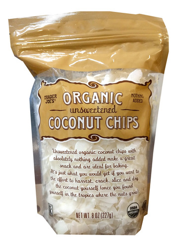Trader Joe's Chips De Coco Organico Sin Azucar (paquete De 1