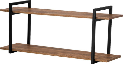 Nicho De Prateleiras Para Cozinha 1.00 Metro Preto Acabamento Estrutura Preta Com Mdf Branco