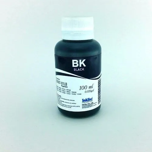 100 Ml - Tinta Pigmentada Inktec Epson - Black - E0007