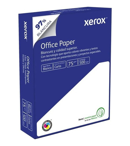 Imagen 1 de 1 de Hojas Xerox Papel Office Tamaño Carta 500 Hojas  1 Paquete