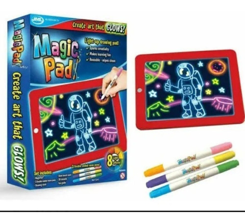 2 Magic Pad, Tablero Dibujo Luminoso Fluorescente Para Niño