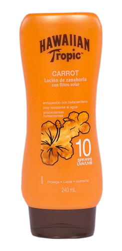 Bronceador Hawaiian Tropic Carrot Locion 10 Spf 240ml