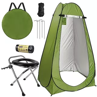 Portable Toilet Kit For Adults, Pop Up Privacy Tent, St...