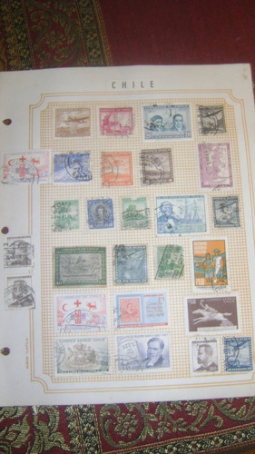 27 Sellos De Chile Varias Motivos Decada 1960 Lote Xiv-119