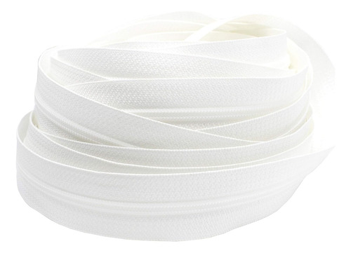 15 Yards Of Ykk Zipper Chain~ 4.5 Coil~ White~made In U...