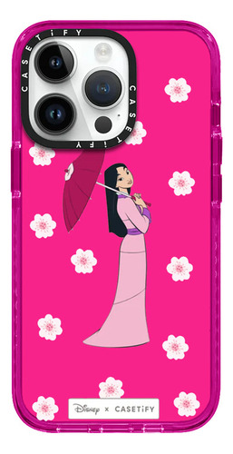 Case iPhone 12 Pro Max Princesa Mulan Fucsia Transparente