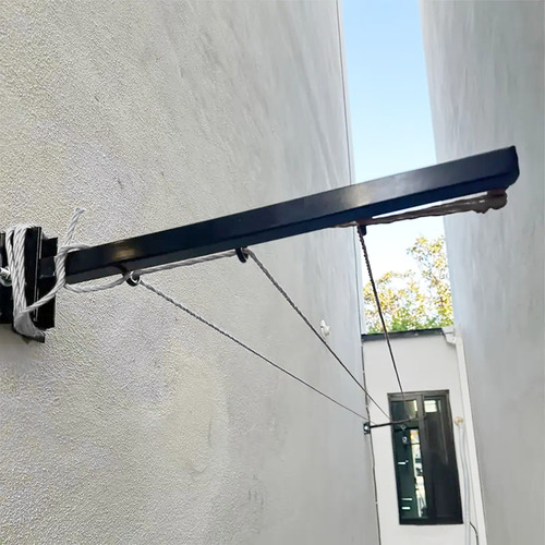 Tendedero Retráctil Plegable Moderno Hoho De Pared Exterior 400 Cm X 50 Cm X 10 Cm