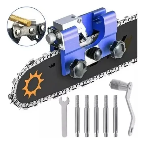 Para Afilador De Motosierra + Juego De 5 Cabezales De