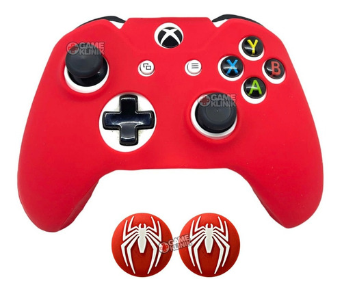 Funda Protector De Control Xbox One Spiderman + Gomas 04