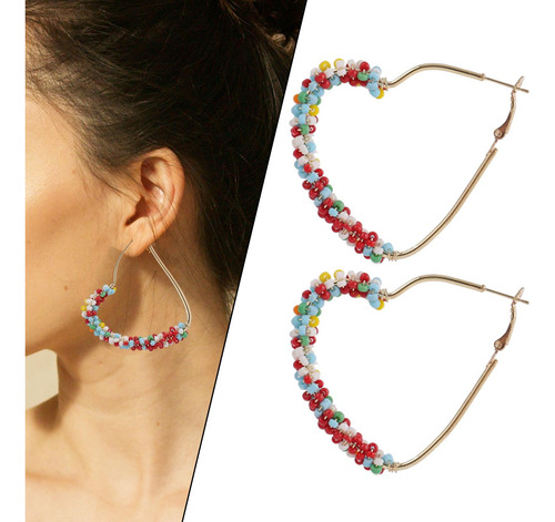 Pendientes Bohemios Hechos A Mano Con Cuentas