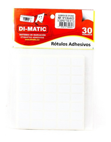 Rotulo Adhesivo Blanco 1812 Dimatic