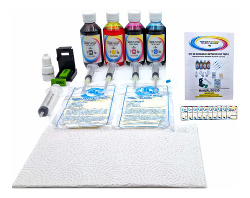 Imagen 3 de 10 de Kit De Recarga Para Cartucho Hp 667 664, 662, 122, 125ml