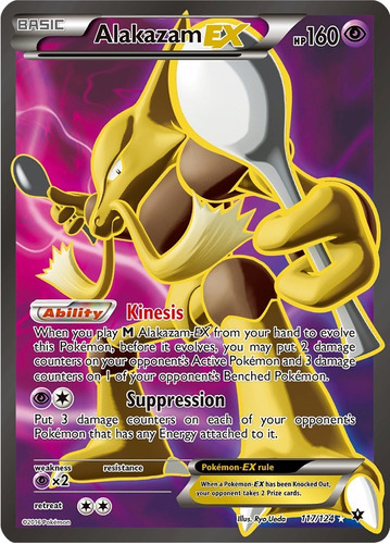 Cartas Pokemon Alakazam Ex 117/124 Full Art Fco