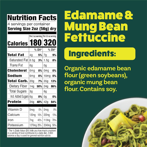 Explore Cuisine Fettuccine Orgánico De Edamame Y Frijol Mung