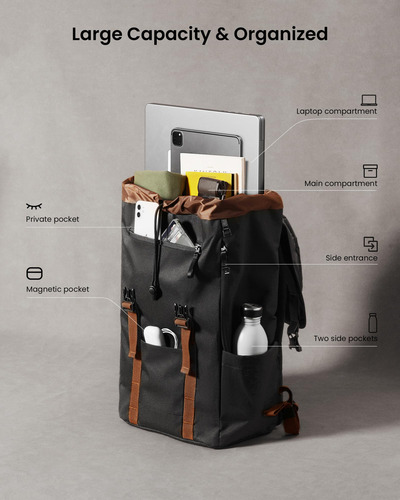 Mochila Tomtoc Con Solapa Para Portátil De 22 Litros, Resist