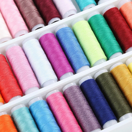 Imagen 3 de 10 de Set Hilos De Coser 39 Colores Caja Hilos Costura.
