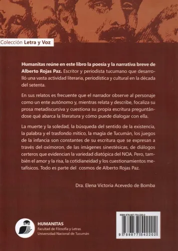 At- Humanitas- Rojas Paz, Alberto - Narrativa Y Poesía