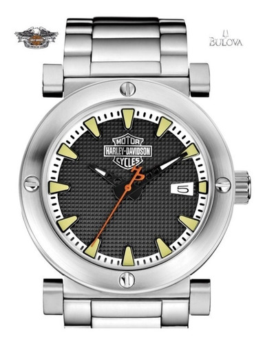 Relógio Bulova Masculino Harley Davidson Wh30439c Aço Analog