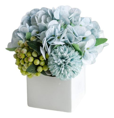 2x Flores Artificiales De Seda, Hortensias Falsas, Centros