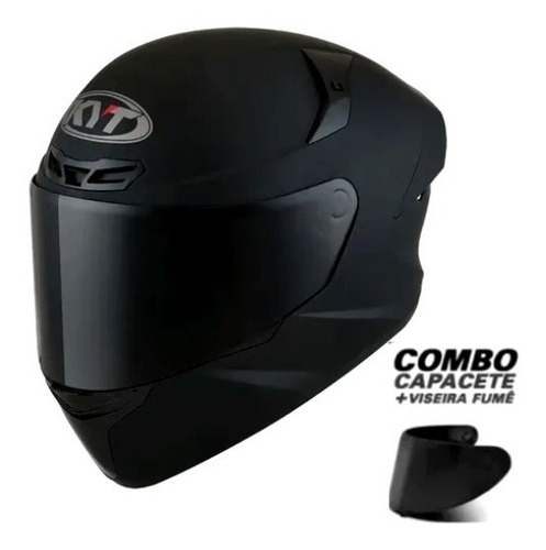 Capacete Kyt Tt Course Plain Black Preto Fosco Envio Hoje! 